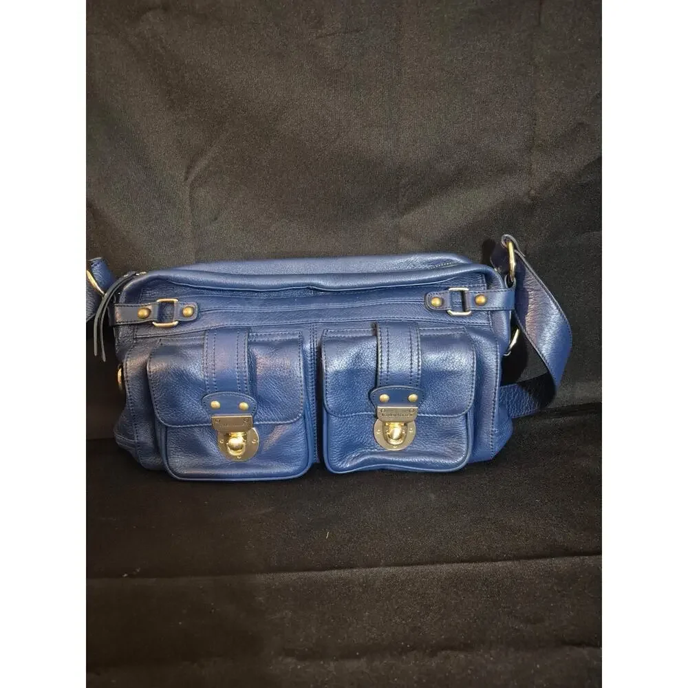 Hayden Harnett Leather Purse Blue Shoulder Bag, Handbag , Made In Brooklyn NY